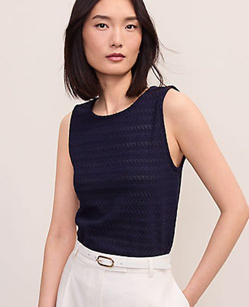 Ann Taylor Petite Crew Neck Shell Top