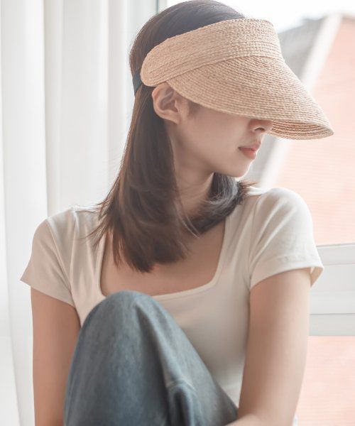 Mimin melange raffia summer sun cap 3 colors