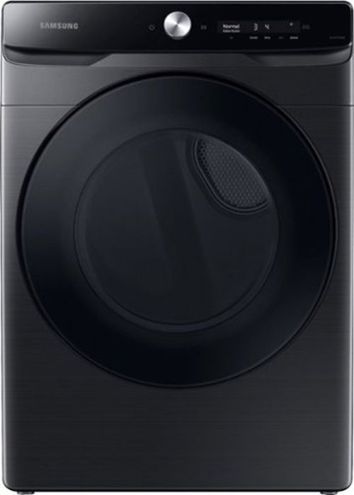 7.5 Cu. Ft. Stackable Smart Gas Dryer with Steam and Super Speed Dry - Brushed Black
