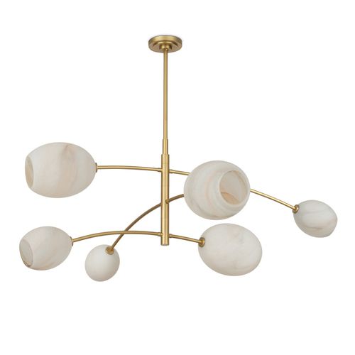 Natural Brass Chandelier from the Artemis Collection