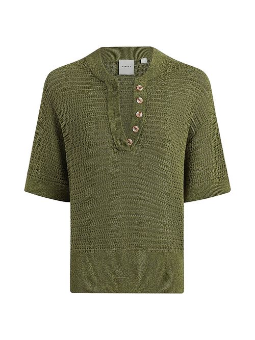Women's Callie Mesh Knit Polo Top - Olivine