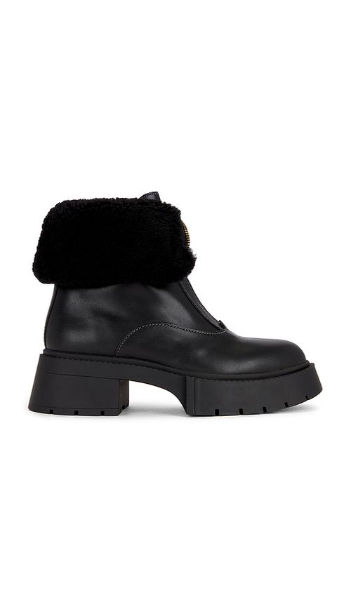 Coach Leah Platform Shearling Zip Bootie in Black. 9.5. Also , 6, 6.5, 7, 7.5, 8, 8