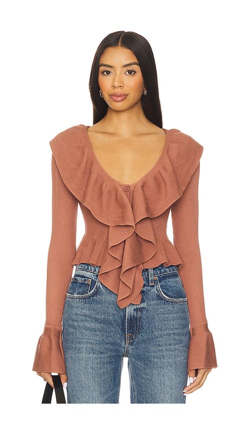 MORE TO COME Hally Sweater Top in Dusty Rose. S also in L