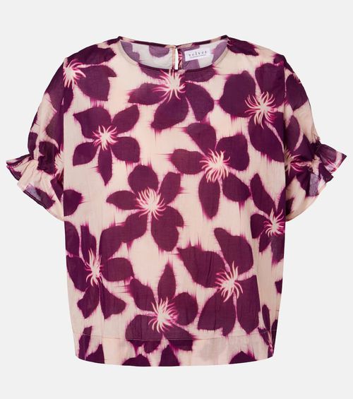Delilah floral cotton poplin blouse