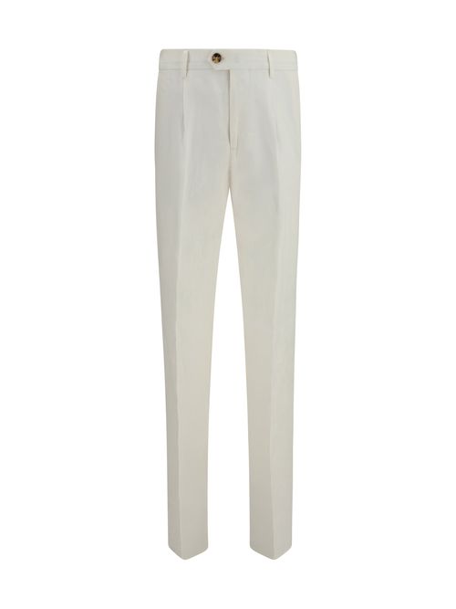 Linen Tailored Trousers — White