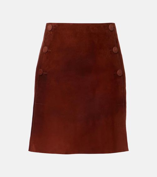 Suede miniskirt