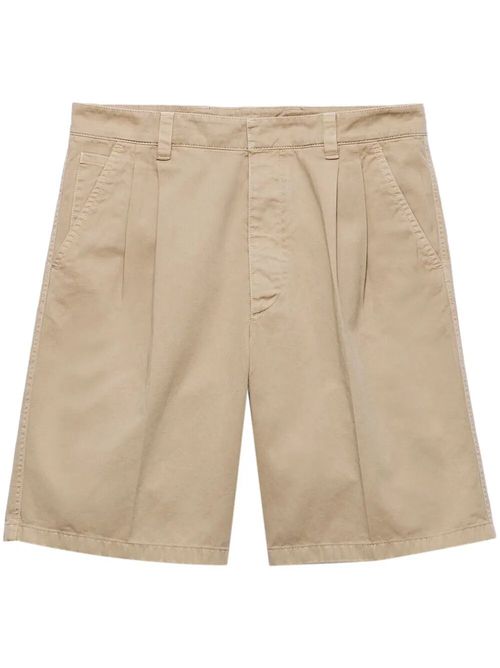 Vintage-Effect Cotton Bermudas