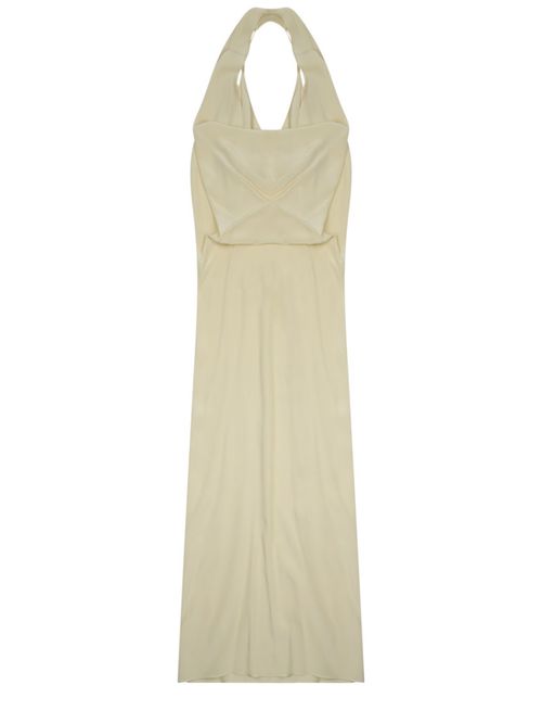 Yellow Halter Neck Maxi Dress