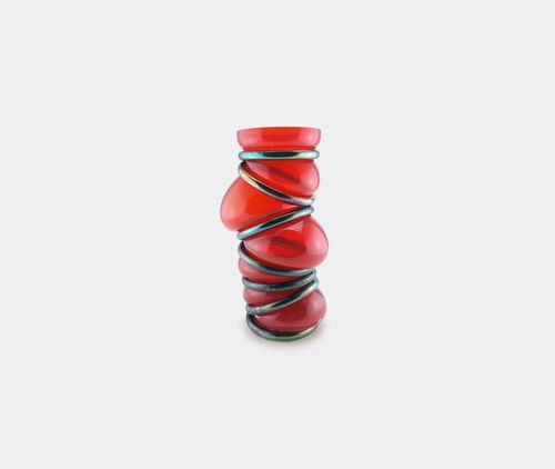 'chain Ring' Vase, Red