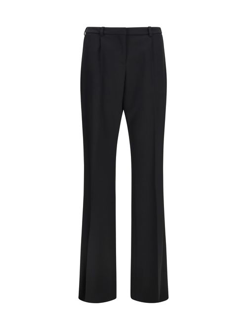 Stretch Wool Twill Trousers — Black