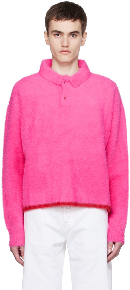 Jacquemus Pink Le Papier 'Le Polo Neve' Polo