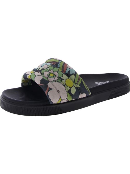 Prato Womens Leather Slip On Slide Sandals