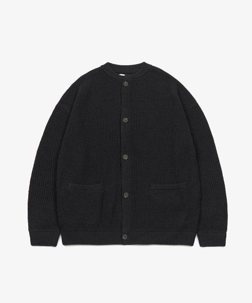 Overfit Round Neck Knit Cardigan