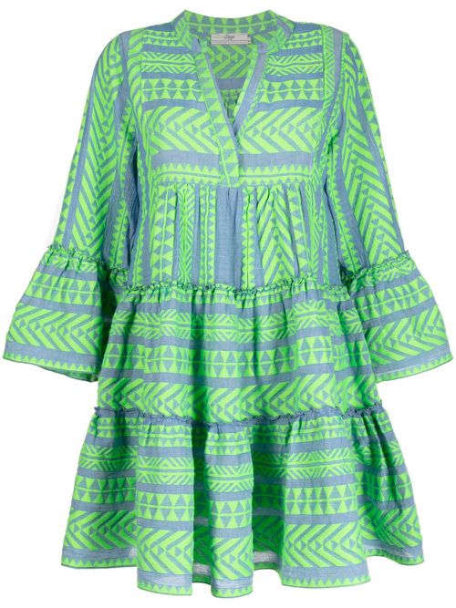 Ella graphic-print dress - Green