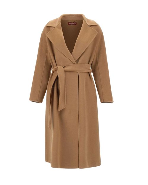 Brown Notched Lapel Trench Coat