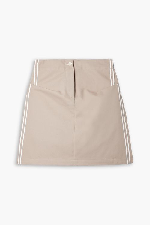 Team striped cotton-twill mini skirt