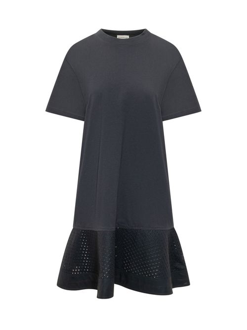 Black Round Neck Midi Dress