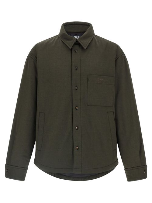 Virgin Wool Overshirt — Green