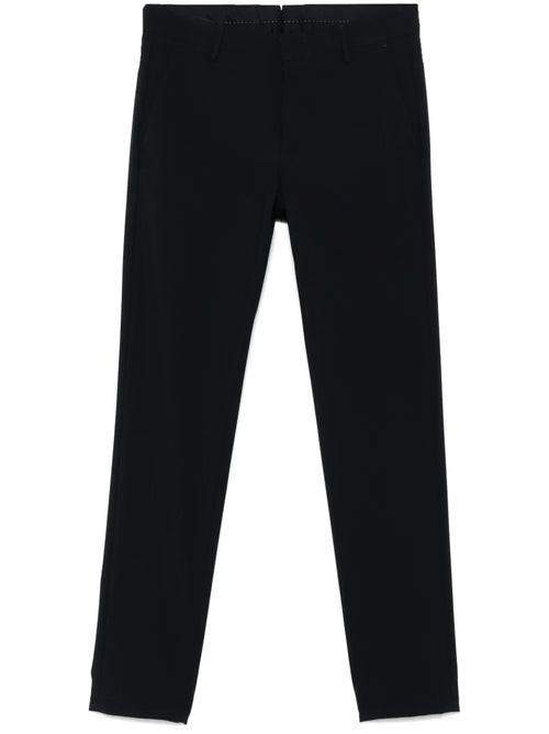 Tapered Wool Trousers — Black