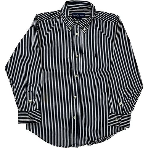 Age 5 Ralph Lauren Striped Shirt - Small Black & White Cotton