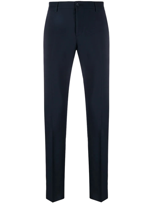 Side-Stripe Tailored Trousers — Black