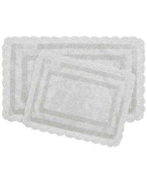 Cotton Crochet 2pc Bath Rug Set