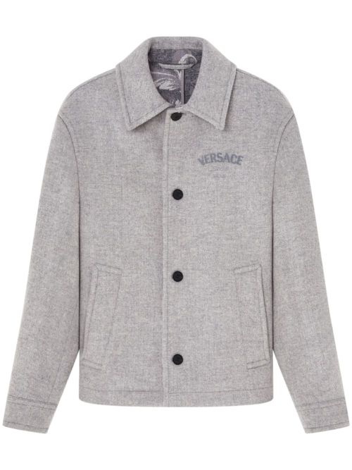 Wool-blend blouson jacket - Grey