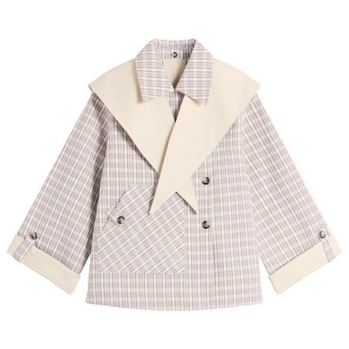 Women's Jerry Reversible Crop Trench Coat Stone