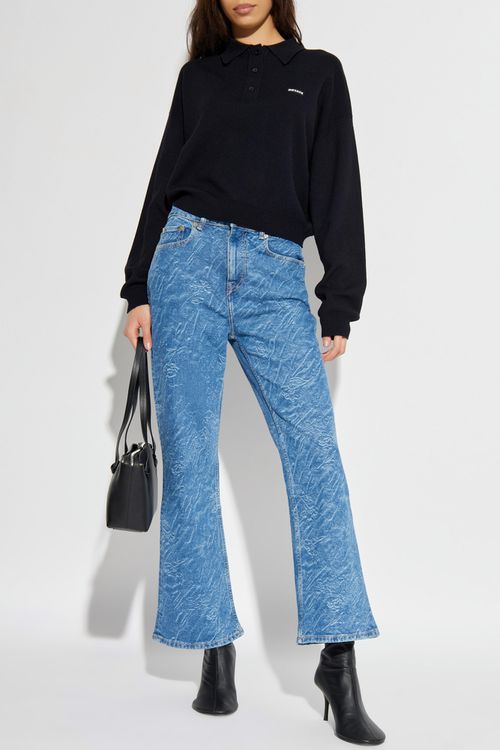 Jeans With Flared Legs, Women's, Blue