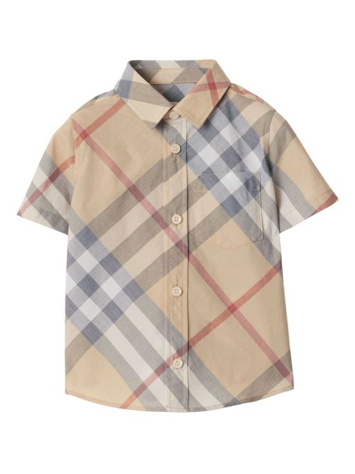 Checked cotton shirt - Neutrals