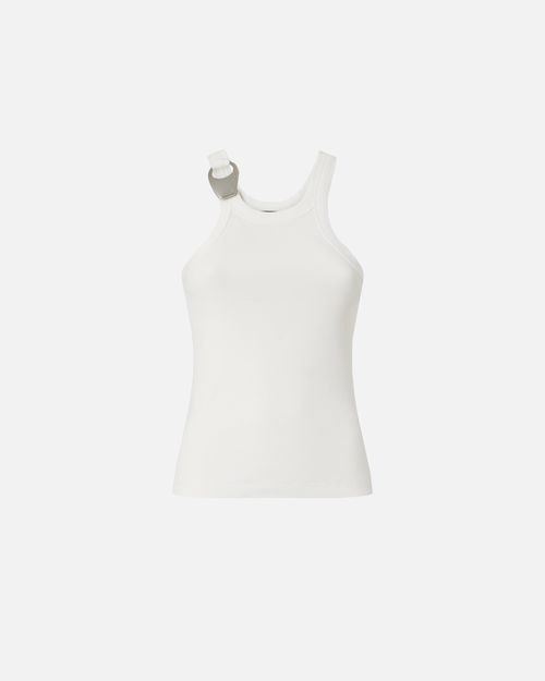 Vest top with pendant buckle - L