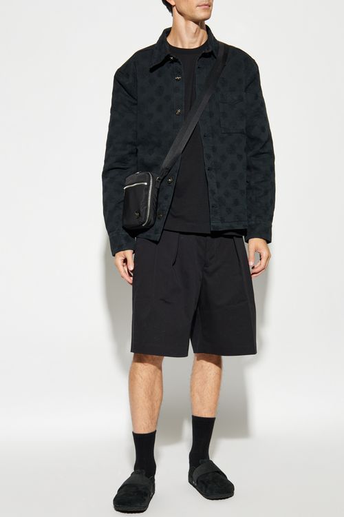 Creased Shorts, Men's, Black