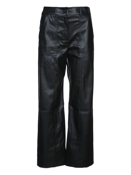 I BLUES faux-leather trousers - Black