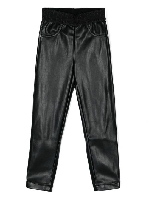 Logo-waistband trousers - Black