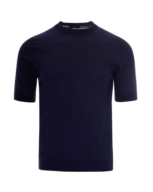 Cotton Knit T-shirt — Navy