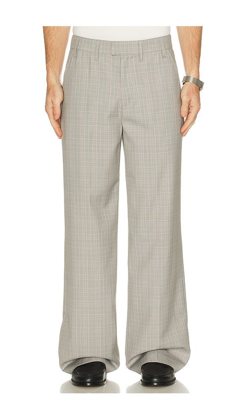 KROST Elliott Plaid Trouser in Grey. S. Also in M, L, XL/1X