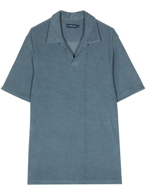Faustino cotton-blend polo shirt - Blue