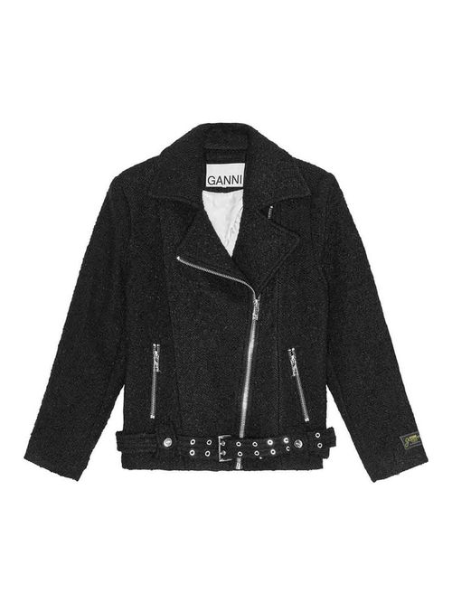 Boucle Wool Biker Jacket