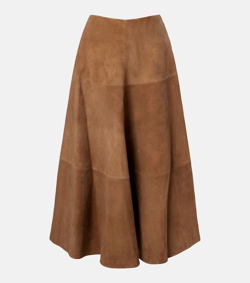 Varda suede midi skirt