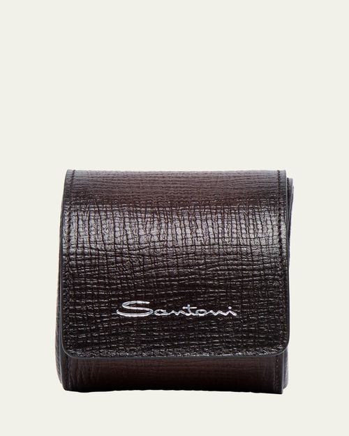 Men's Leather Watch Roll Case