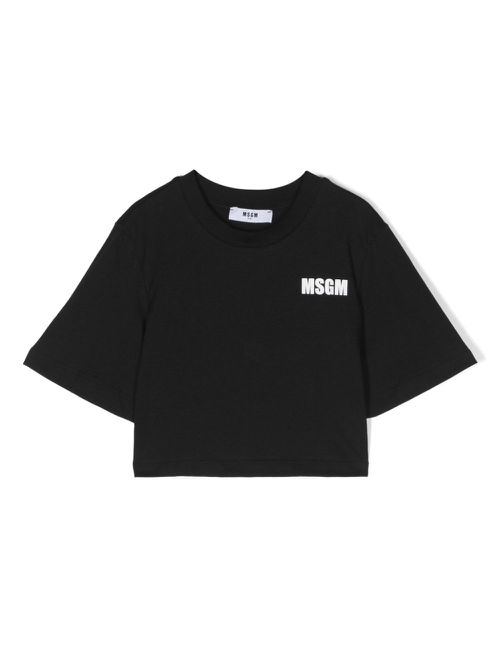 Logo-print cotton T-shirt - Black