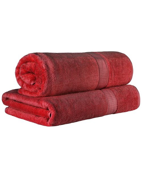 Egyptian Cotton Highly Absorbent 2Pc Ultra-Plush Solid Bath Sheet Set