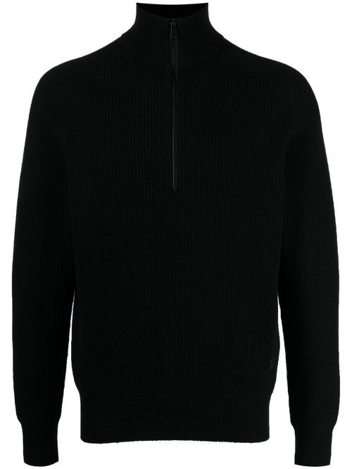 Fenla ribbed-knit jumper - Black