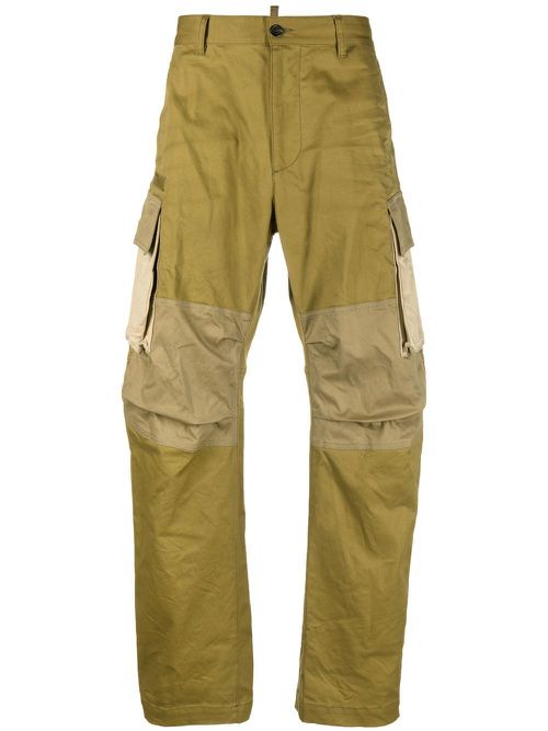 Logo-print cargo trousers - Green