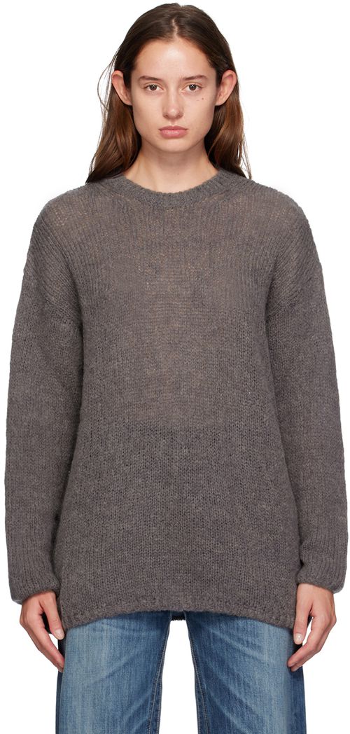 OUR LEGACY Gray Popover Roundneck Sweater