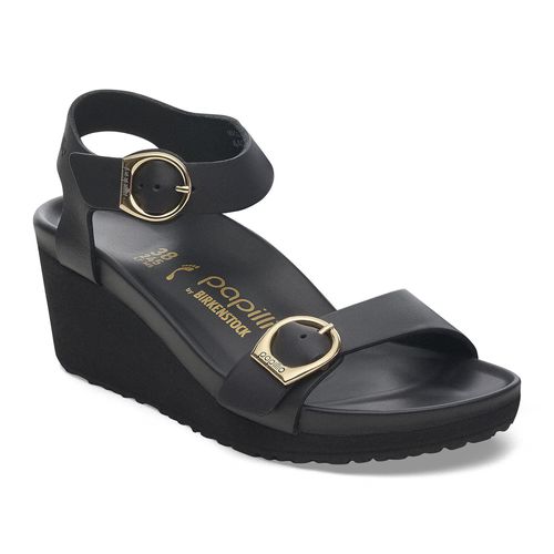 Soley Ring-Buckle Natural Leather Black