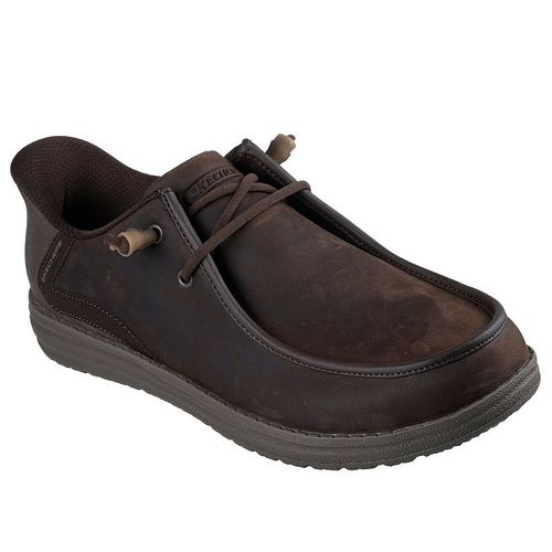 Skechers Hands Free Slip-ins® Relaxed Fit® Melson Edrick Men's Leather Shoes, : , Brown