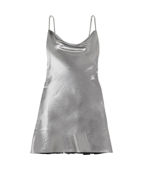 Metallic lamé minidress
