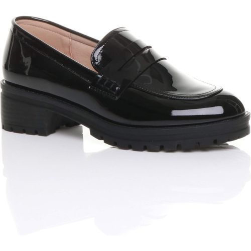 Mid  Heel Chunky Heeled Penny  Loafers
