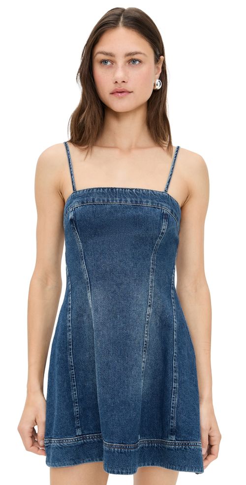 Reformation Elma Denim Mini Dress Monterey